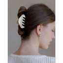 2 Pcs Medium Acetate Hair Claw Clip for Women Girls, 3.4Inch French Claw Clips for Thin & Medium Thick Hair, Durable Elegant Octopus Hair Clips, Celluloid Accessories