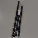 AIZESI Tension Rod 24 to 46 Inch, 1Pcs Black Tension Curtain Rod, Adjustable Spring Tension Rod No Drilling for windowkitchenclosetdoorway