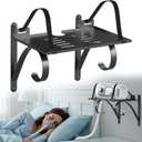 CPAP Wall Mount Shelf Stand for ResMed AirSense 10/11 CPAP Hose Holder for Bed, Heavy Duty CPAP Holder Bedside with Extra Large Surface, Adjustable Hose Hanger & Mask Hook, Space-Saving & Durable