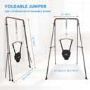 Baby Jumper, Stand for Jumper and Bouncers w/Adjustable Seat Bag, Sturdy Frame Structure for Baby Bouncing & Swing Jumper w/Steel Spring, Wise Gift Choice for Infant & Toddler, Black