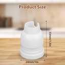 14 Pcs Couplers for Piping Bags, Standard Cake Decorating Piping Couplers for Icing Nozzles White