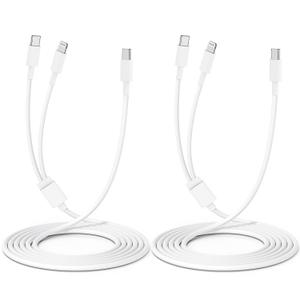 2-Pack 6Ft Charging CableFast Charger to USB C Cable2 in 1 Multi Chargers Cable Cord 6FT for /iPhone17 15 16 Pro Max/14/13/12/11