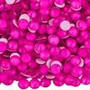 Blinginbox Flatback Rhinestones Round Gems, 1440pcs Luminous Series Glass Stones Neon Gems Non Hotfix Crystal Rhinestones for Nail Charms Crafts Clothes Tumblers,Hot Pink Neon,SS20.