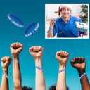 30 Sets/ 60 Pcs Colon Cancer Awareness Silicone Wristbands with Blue Ribbon Cards Bulk, Blue Ribbon Awareness Supplies for Charity Support Events Cancer Prevention Event Supplies