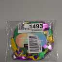 Cheerland Green Purple Gold Mardi Gras Mask Banner Paper Bead Garland Set for Mardi Gras Theme Party Decorations Triangle Flag Bunting for Fat Tuesday Party Supplies Carnival New Orleans Party Decor