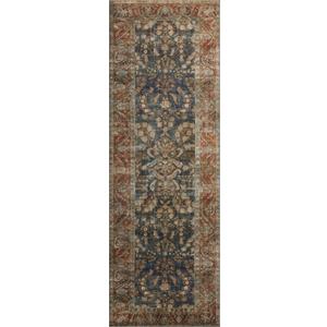 Loloi Chris Loves Julia Jules Collection JUL-10 Ocean/Spice 2'-0" x 5'-0", .13" Pile Height, Area Rug