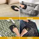 2 x BABORUI Pet Hair Removal Glove - 2 Pack Pet Hair Remover Glove, Electrostatic Gloves Pet Hair Lint Rolls into Strips, Dog and Cat Hair Remover Tool for Furniture, Car, Couch, Carpet, Clothes