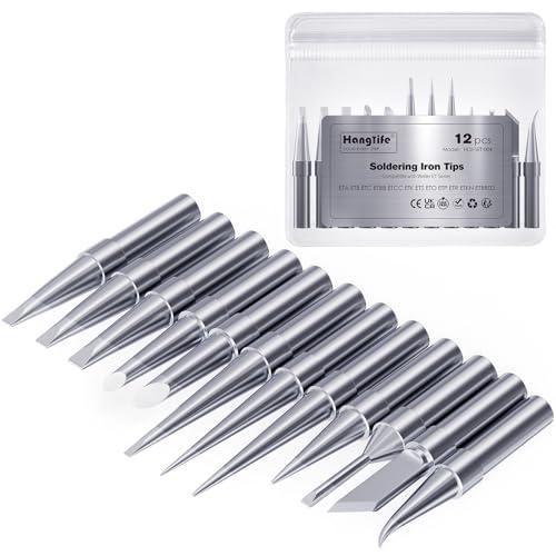 HANGLIFE ET Soldering Iron Tips for Weller WE1010NA WE1010EDU WES51/50 WESD51 WCC101 PES51/50 WEP70 LR21 and More Soldering Stations/Irons – Replacement Solder Tips for Weller Welding Equipment