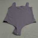 REORIA Butsmooth Womens Basic Sexy Square Neck Sleeveless Tank Tops Bodysuits Clubwear (Large, Hazy Lilac)