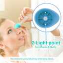 Fullicon 2-Pack Eye Drop Guide for Seniors, Soft & Reusable Eye Drop Dispenser for Elderly, Fits Most Eye Drop Bottles, Easy Eye Dropper Aid with Light Points for Accurate Application (Blue & Green)
