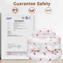 Inflatable Baby Seat for Babies 3-36 Months，[Squeaky Sound & Anti-Fall Design] Inflatable Chair with Sound-Making Ears, Baby Seat for Sitting-Up Practice, Built-in Air Pump (Ear Bear)
