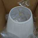 Aspen Creative 59101A, Transitional Pleated Empire UNO Lamp Shade, Off White, 5" Top x 10" Bottom x 8" Slant Height, Slip UNO 33mm
