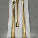 Denique Iron Taper Candle Holder Set of 3, Gold Candlestick Holders 19.3”17” 14” Heightening Decorative Candle Stand Set for Wedding, Dining Table, Home Decoration (Gold)