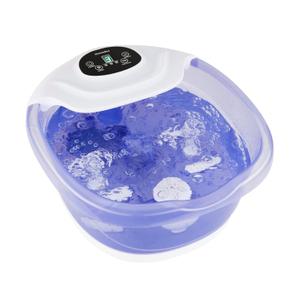HoMedics Salt-N-Soak Footbath with Heat Boost and Soaking Salt Starter Kit, 4 Soothing Massage Rollers, Toe-Touch Controls, Splash Guard, Bubble, Vibration Massage, Bath Salt Dispenser, LED Display