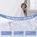 1010ft White Backdrop Curtain for Weeding Parties, Wrinkle-Free Fabric Drape for Baby Shower, Birthday Party Decorations, Photography Photo Booth Background, Single Panel No Sewing, with Rod Pocket
