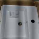 15 Inch Wall Mounted Bathroom Sink, 15 x 15 Inch Ceramic White Vanity Square Small Wall Mount Hung Sink Floating Mini Corner Bathroom Sinks with One Hole