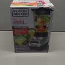 BLACK+DECKER PowerCrush Multi-Function Blender with 6-Cup Glass Jar, 4 Speed Settings, Silver