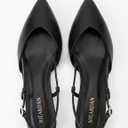  Slingback Flats for Women, Pointed-Toe Elegant Women's Ballet Flats with Buckle Strap, Classic Low Heel Dress Shoes for Casual Work Office Party