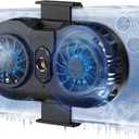 Neveika Phone Cooler, Cellphone Radiator with Dual Semi-Conductor Cooling Chip, Mobile Phones with a Width of 6 to 8 cm for Tiktok Live Streaming, Outdoor Vlog, Mobile Gaming. (Twin Turbo)