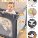 71" x 59" Extra Large Baby Playpen for Babies and Toddlers, Safe Activity Center with Soft Play Fence, Indoor Safety Yard, Easy to Assemble and Clean (Gray)