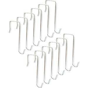 12 Pack Over The Door Metal Hook Hanger - Fits Interior Doors 1.45" Over The Door Towel Racks for Bathroom,Kitchen Hanging Clothes, Towels, Hats, Coats, Bags