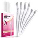 Dermaplane Razor for Women Face, (6 Count) Professional Dermaplaning Tool for Peach Fuzz, Facial and Eyebrow Hair Removal, Gentle Skin Exfoliation Blade