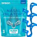 Brison Nasal Dilators for Breathing and Sleeping - 3 Pack Anti Snoring Nose Vents Opener for Better Breathing Sleeping and Activity Improves Airflow - Soft