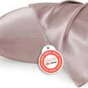 Bedsure King Size Satin Pillowcase Set of 2 - Dusty Rose Silky Pillow Cases for Hair and Skin with Envelope Closure, Similar to Silk Pillow Cases, Gifts for Women Men, 20x36 Inches, 2pcs