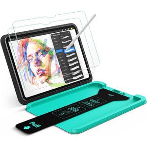 ESR 2 Pack Armorite Paper-Feel Screen Protectors for iPad Pro 11 Inch (M5/M4) 2025/2024, Military Grade Protection, 9H Matte Tempered Glass Film with Ultra Fit Tray, Write Like on Paper, Anti-Glare