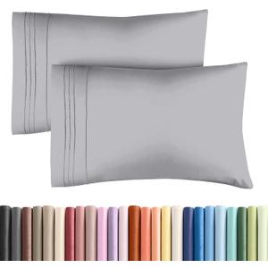 King Pillow Cases Set of 2 - Ultra Soft Hotel Quality Pillowcase Covers - Comfy, Cozy & Wrinkle Free - Shrinkage, Stain & Fade Resistant - Machine Washable Pillow Protectors - 2 Piece Set - Steel Blue