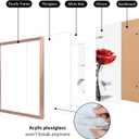 KINLINK 11x14 Picture Frame Set of 2, Wooden 14x11 Photo Frames with Plexiglass for 8x10 Picture with Mat or 11x14 Without Mat, Collage for Wall Gallery and Tabletop Display, 11 x 14 Frame Rose Gold