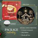 2 x Nativity Christmas Ornaments 2025 - Nativity Scene Ornaments, Catholic Religious Gifts for Men Women, Christian Gift Ideas - Christian Gifts for Women Faith - Ceramic Ornament Xmas Tree Decoration