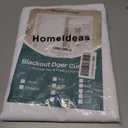 HOMEIDEAS Pure White French Door Curtain, Privacy Blackout Door Curtains, 26 X 80 Inch Shades for Glass Window, Thermal Insulated Covering Tie Up Shade for Bedroom, 1 Panel