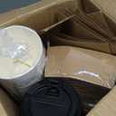 Clawsoff 100 Pack 12 oz Disposable Coffee Cups with Lids and Insulated Sleeves, Leak-free Paper and Sturdy Thick Paper Hot to Go Coffee Cups with Lids for Cold/Hot Beverage (White)