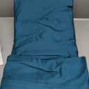 THREAD SPREAD Oversized King Duvet Cover, 600 Thread Count Sateen 3Pc Egyptian Cotton Duvet Cover Set, 100% Pure Cotton Comforter Cover, 2 Pillow Shams, Zipper Closure, 7 Corner Ties - (Teal)