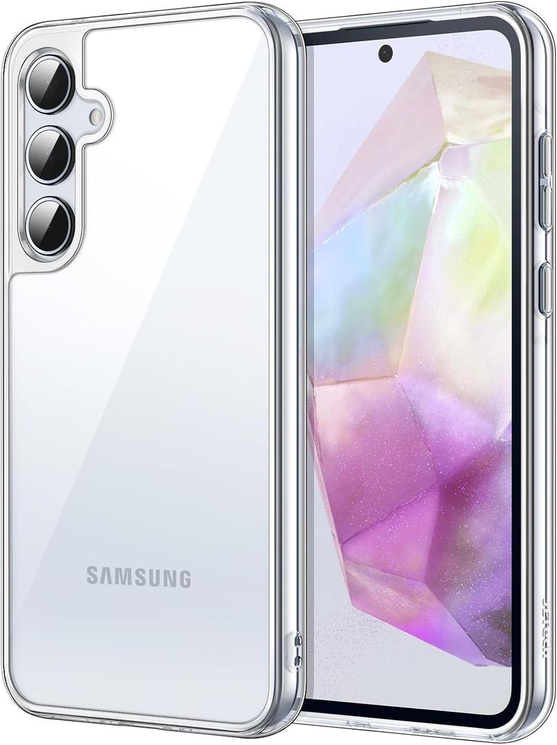 JETech Case for Samsung Galaxy A35 5G, Non-Yellowing Shockproof Bumper Protective Phone Cover, Anti-Scratch Hard PC Back (Clear)