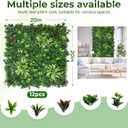 20"x20" (12 Pieces) Artificial Privacy Boxwood Hedge Panels | UV-Anti Greenery Hedge Fence Screen, Patio/Balcony/Garden/Backyard Decor, Indoor Outdoor Green Faux Plant Covering