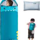 Kids Sleeping Bag for Boys Girls with Pillow 3 Season Camping Sleeping Bag Portable for Children Hiking Backpacking Indoor Outdoor