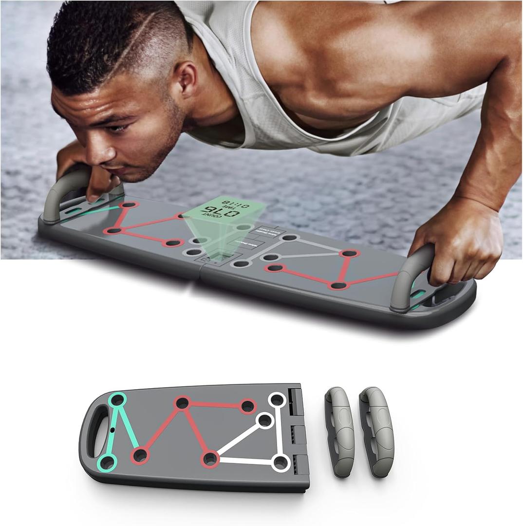 Adjustable Push Up Board with 6 Hand Positions  Ergonomic, Non-Slip Design for Home Gym & Fitness Training