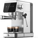 AMZCHEF MZCHEF Espresso Machines with LED Touch screen, Espresso Coffee machine Equip 20Bar Pressure System, Cappuccino Machine, Compact Latte Machine for Home Gifts, Silver