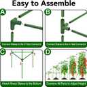 Halatool 6 Pack Extra Tall Tomato Cages for Garden, 72 Inch Heavy Duty Metal Plant Support Stakes for Climbing Plants, Adjustable Large Trellis for Outdoor Raised Garden Bed Vegetables Flowers Fruits