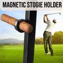 2 x StogieStay Magnetic Silicone Stogie Holder  Fits 3470 Ring Gauge  Weather-Proof Outdoor Clip for Golf Carts & Metal Surfaces for Golfers, BBQ Lovers, Camping & Fishing Fans (Black)