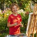 FREELYVE Girls Summer Short Sleeve T Shirts Casual Kids Tops Crewneck Tees Tween Girls Basic Clothes, Red, 14Y