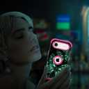 Miqala for iPhone Air Case/iPhone 17 Air Case,Glow in The Dark Three Layer Heavy Duty Shockproof Protection Hard Plastic Bumper+Soft Silicone Case for iPhone 17 Air,Hot Red