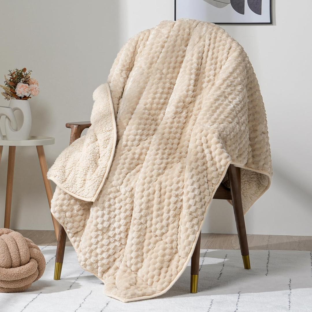 Blanket 72"x48", Beige
