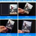 2000 Card Sleeves Top Loaders for Cards, 3" x 4" Hard Plastic Toploaders, Baseball Card Protectors, Trading Card Holder for Football Sports Cards (1000 Toploaders + 1000 Penny Sleeves)