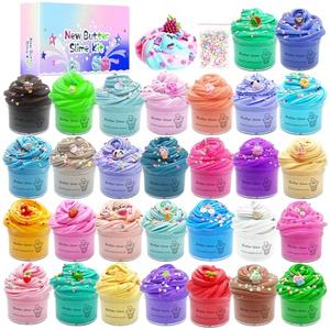 30 Pack Butter Slime Kit, Scented Slime Supplies Kit for Girls and Boys, Stress Relief Toy for Kids Education, Party Favor, Gift and Birthday