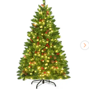 4.5 ft. Pre-Lit LED Slim Fraser Fir Artificial Christmas Tree with 300 Twinkling White Lights