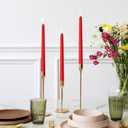 LYOBATH 30 Pack Red Taper Candles - Taper Candles 10 Inch Dripless, Smokeless & Unscented - 8 Hours Long Burning - Hand Poured Tall Candlesticks - Ideal for Weddings, Dinner Parties, and Home Decor
