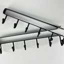 6 Hooks Metal Hanging Rack Holder Under Shelf Mug Cup Cupboard Kitchen Organizer,Coat Hanger,Coat Hooks,Hook Organizer for Kitchen Set of 2